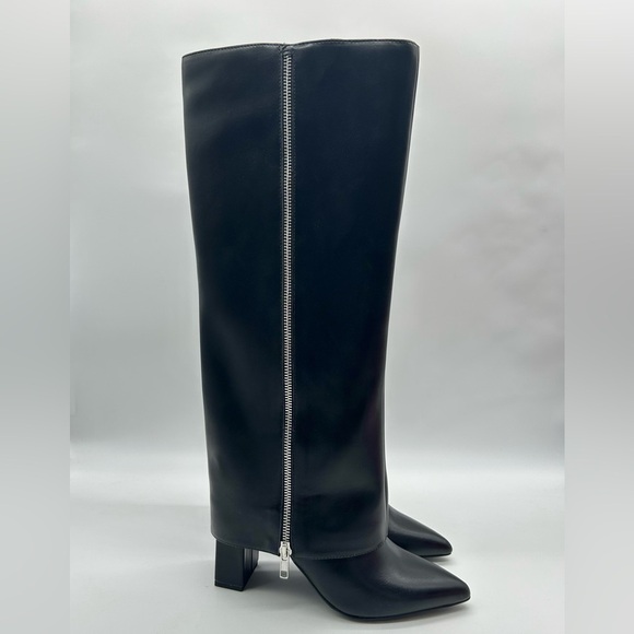 Scoop Shoes - Scoop Black Knee-High Block Heel Boots | Dual Side Zippers | Women’s 7 | NWT